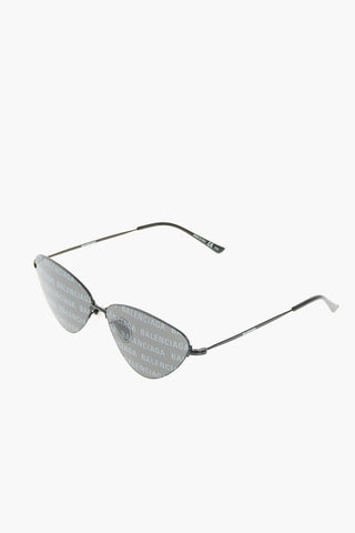 square frame INVISIBLE CAT sunglasses with logoed lenses