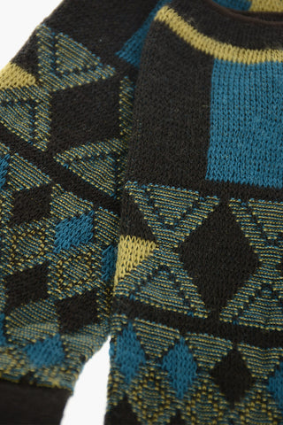 argyle patterned long socks