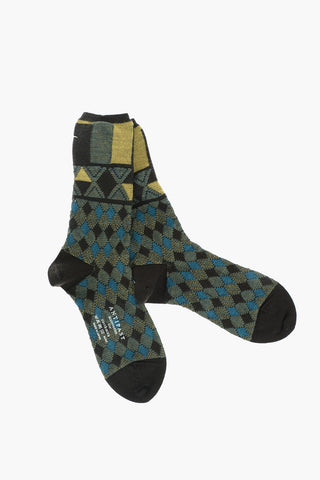 argyle patterned long socks