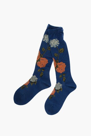 Calzini lunghi motivo florale