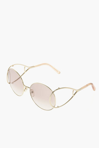 round sunglasses with gradient lenses