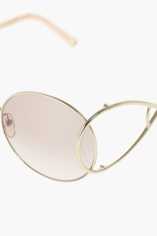 round sunglasses with gradient lenses