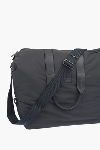 EZ LUXURY Borsa Weekend HOLDALL SOFT con rifiniture in pelle e tracolla removibile