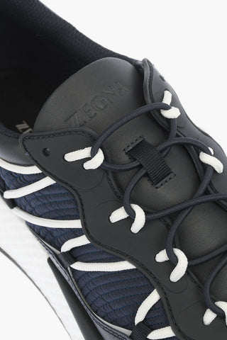 ZZEGNA leather details PIUMA low top sneakers with rubber sole