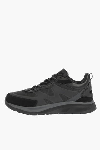 ZZEGNA leather and fabric UTE low-top sneakers