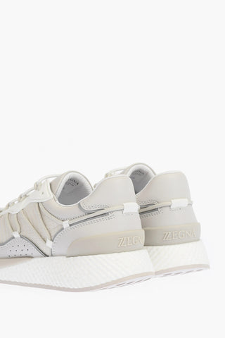 ZZEGNA leather details PIUMA low top sneakers with rubber sole