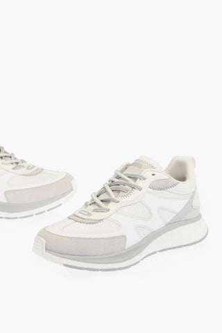 ZZEGNA leather and fabric UTE sneakers