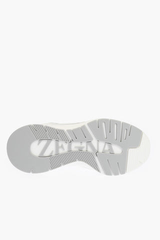 ZZEGNA leather and fabric UTE sneakers