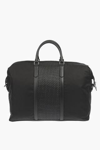 EZ LUXURY braided leather details HOLDALL weekend bag