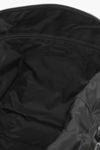 EZ LUXURY braided leather details HOLDALL weekend bag