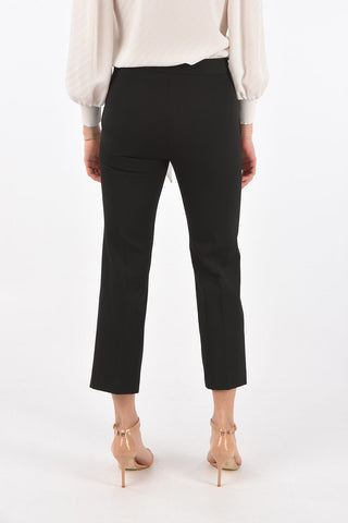 Pantaloni 2 Tasche in Lana con Chiusura a Scomparsa