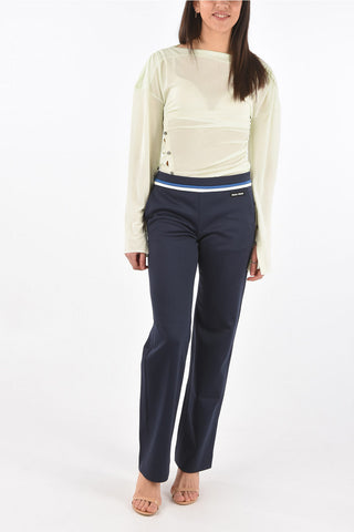 2 Pocket Side Zipped Straigh-leg Pants