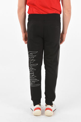 HOMME rhinestone embellished skull jogger pants