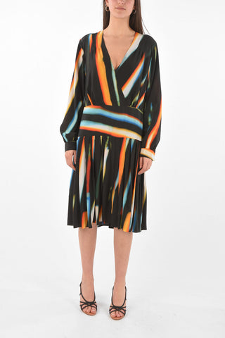 LEN LYE Pleated Skirt DOLTA Silk Midi Dress