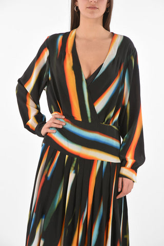 LEN LYE Pleated Skirt DOLTA Silk Midi Dress