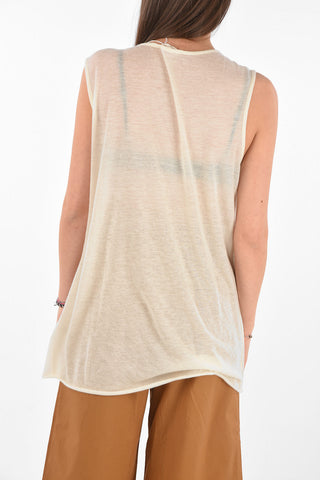Top in Cashmere con Fondo a Taglio Vivo