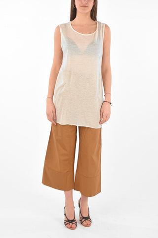 Top in Cashmere con Fondo a Taglio Vivo