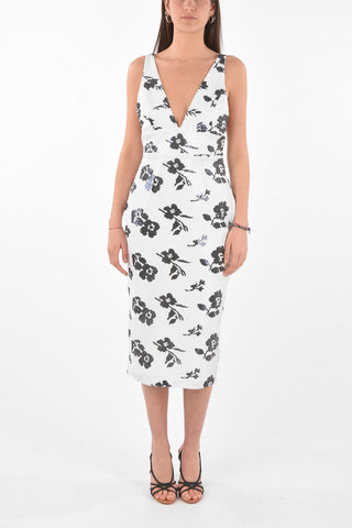 Floral Patterned YOLANDA All-Over Sequined Midi Dress