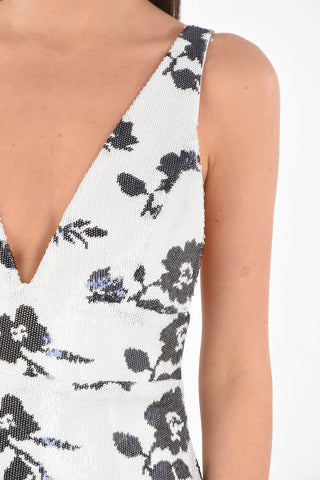 Floral Patterned YOLANDA All-Over Sequined Midi Dress