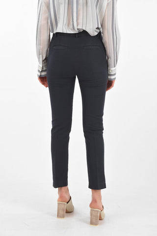 Hidden Fastening Linen Blend Chino Pants