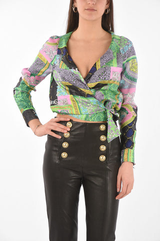 Camicia a Portafoglio in Seta Motivo Heritage