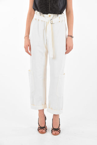 Belted Jersey Cargo Pants