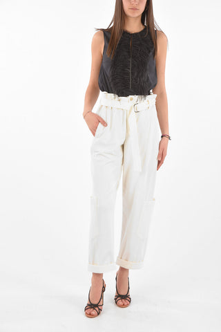 Belted Jersey Cargo Pants