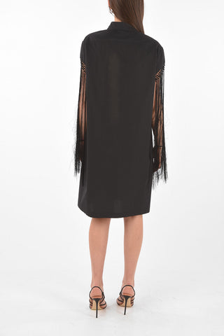 Fringed DALVI Midi Shirt Dress