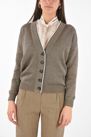 Buttoned Lurex Cardigan
