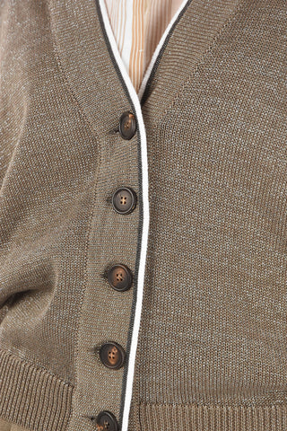Buttoned Lurex Cardigan