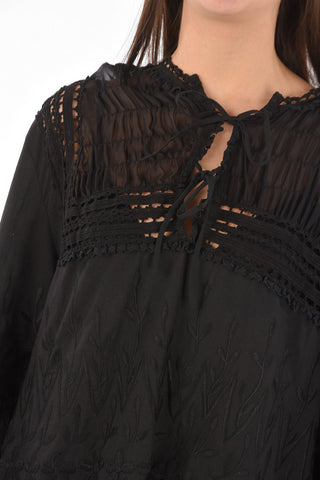 Openwork Detail PORTOFINO Cotton Blouse