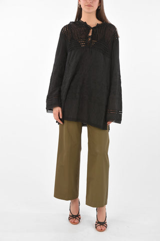 Openwork Detail PORTOFINO Cotton Blouse