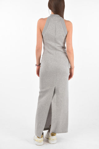 Halter Neck EMA Jersey Long Dress