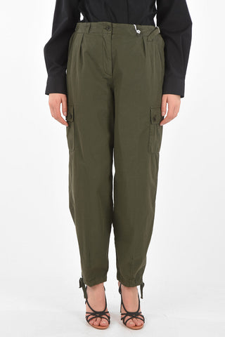 Pantaloni Cargo in Cotone ad 1 Pince
