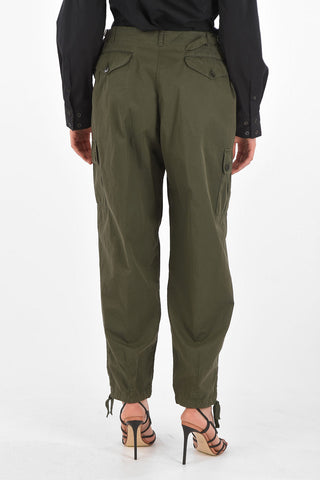 Pantaloni Cargo in Cotone ad 1 Pince