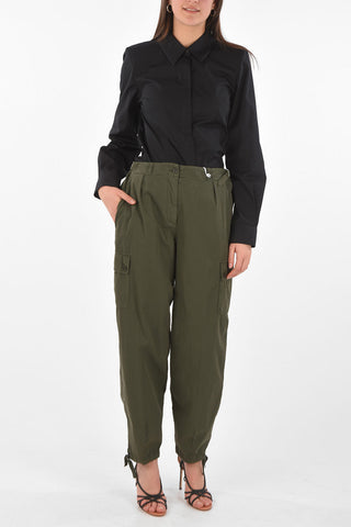 Pantaloni Cargo in Cotone ad 1 Pince