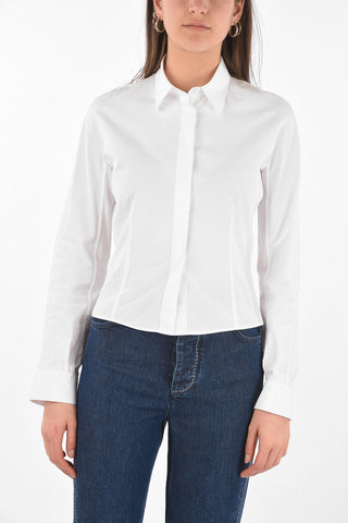 Hidden Buttoning Cotton Shirt