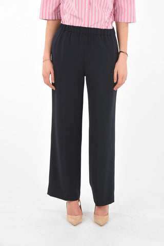 Pantaloni Flare con Elastico in Vita