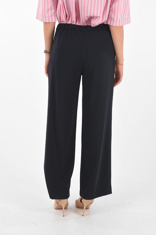 Pantaloni Flare con Elastico in Vita