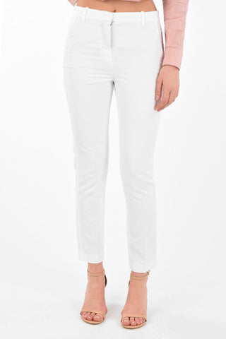Hidden Fastening Linen Blend Chino Pants