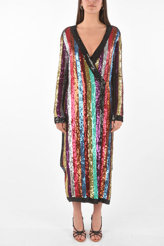 Sequined Wrap Dress