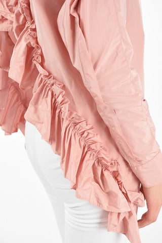 Camicia Bare Back con Dettaglio Volant
