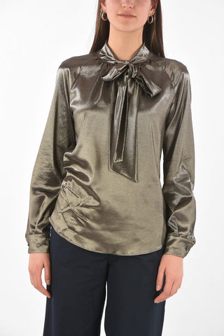 Tie Neck TITTY Lurex and Silk Blend Blouse