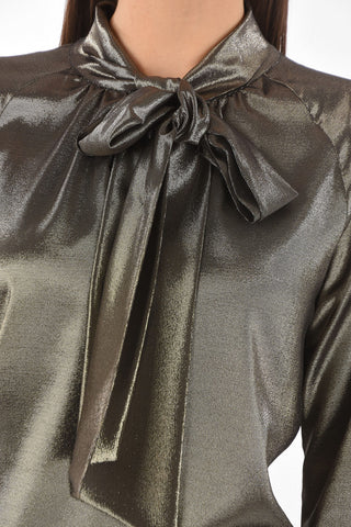 Tie Neck TITTY Lurex and Silk Blend Blouse