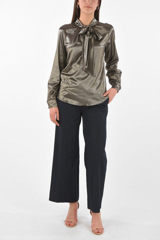 Tie Neck TITTY Lurex and Silk Blend Blouse