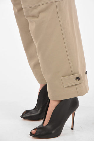 Hidden Fastening Canvas Cargo Pants