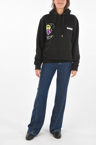 felpa oversized stampata con cappuccio