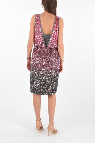 Vestito Midi in Seta Paillettata