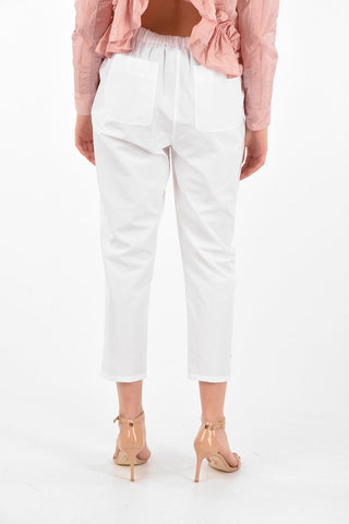 4 Pocket Elastic Waistband Cotton Pants