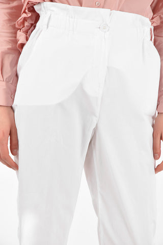 4 Pocket Elastic Waistband Cotton Pants